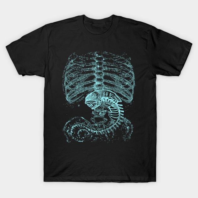 Alien Radiography, X-Ray T-Shirt by Luyasrite